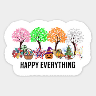 Colorful Happy Everything Holidays Seasons All Year Magnet