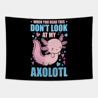 When you Read this Dont look at my Axolotl 27 Tapestry