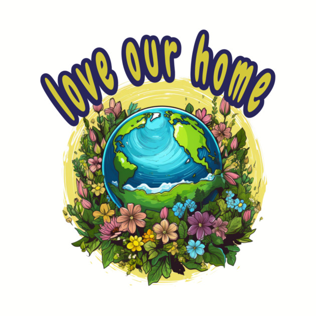 Love Our Home  – Eco Nature Flowers Planet by Kathy Hawke