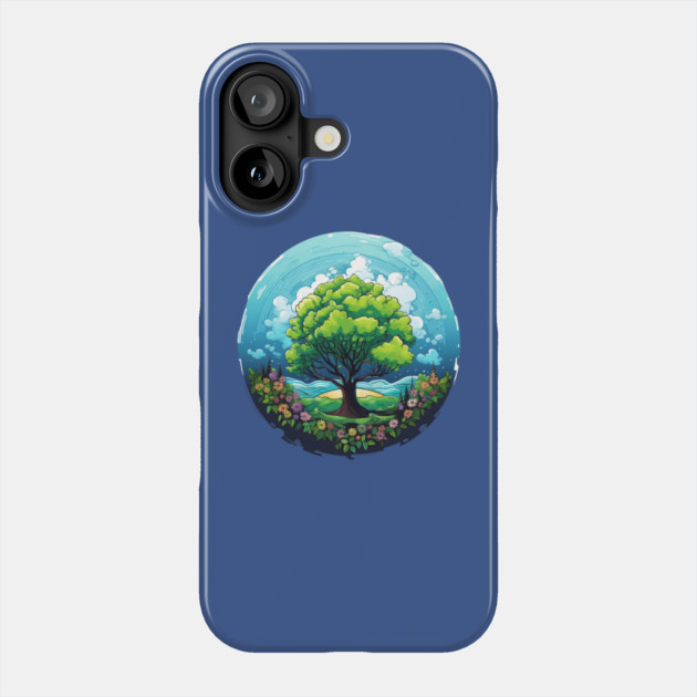 Tree of Life – Nature Globe Eco Art Design Phone Case by Kathy Hawke