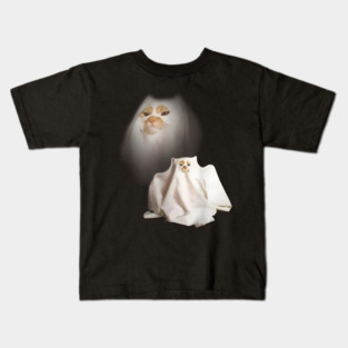 Ghost Cat Meme Funny Halloween Men Women Kids Kids T-Shirt