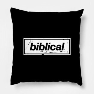 Biblical Oasis Mancunian Indie - Bold Positive Message Design White Pillow