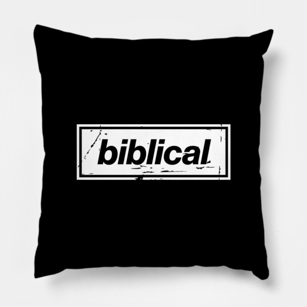 Biblical Oasis Mancunian Indie - Bold Positive Message Design White Pillow by Butter Creative