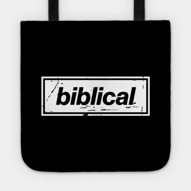 Biblical Oasis Mancunian Indie - Bold Positive Message Design White Tote by Butter Creative