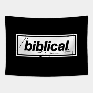 Biblical Oasis Mancunian Indie - Bold Positive Message Design White Tapestry