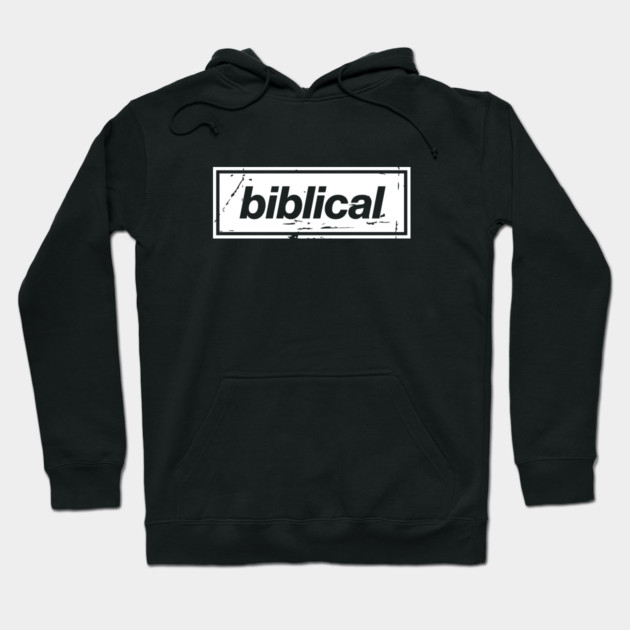Biblical Oasis Mancunian Indie - Bold Positive Message Design White Hoodie by Butter Creative