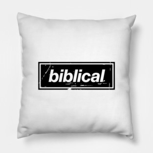 Biblical Oasis Mancunian Indie – Bold Positive Message Design Black Pillow