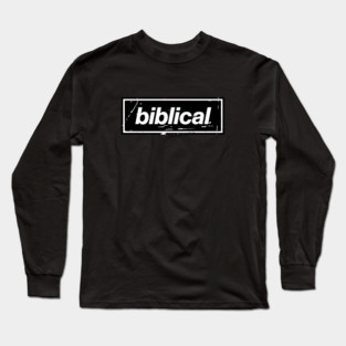 Biblical Oasis Mancunian Indie – Bold Positive Message Design Black Long Sleeve T-Shirt