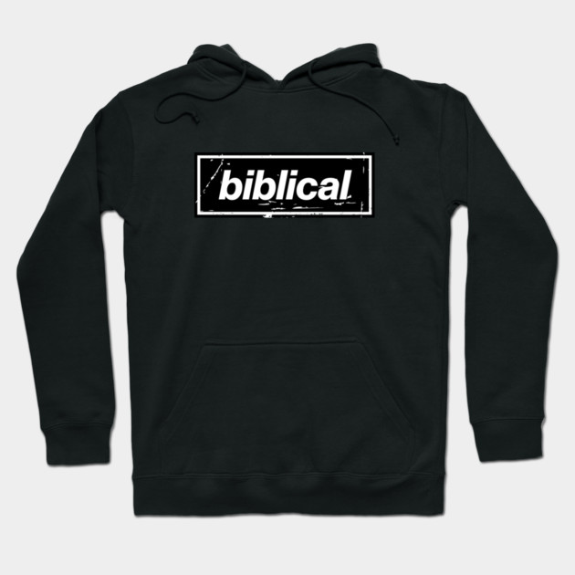 Biblical Oasis Mancunian Indie – Bold Positive Message Design Black Hoodie by Butter Creative