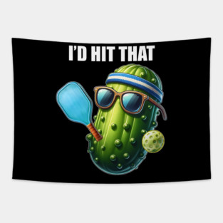 Id Hit That Pickleball Pickle Ball Player Lover Men Women Tapestry