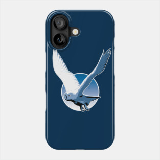 Flying snowy owl Phone Case