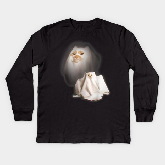 Cat meme Kids Long Sleeve T-Shirt by Khalid's Store 2