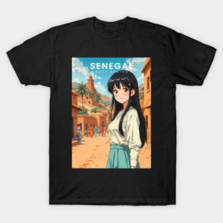 Senegal Landscape – Retro Anime Vision T-Shirt