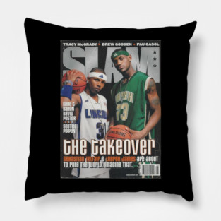 Lebron James & Sebastian Telfair(Slam Magazine) Pillow