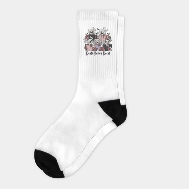 Death Before Decaf Socks by Designed By Marty
