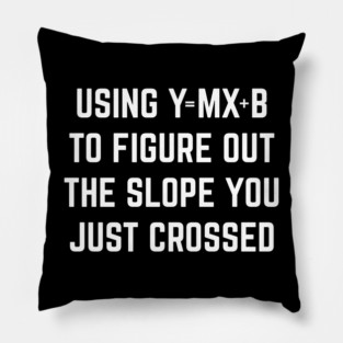 Using Y = Mx + b to Figure Out The Slope You Just Crossed Pillow