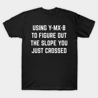 Using Y = Mx + b to Figure Out The Slope You Just Crossed T-Shirt