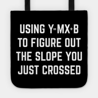 Using Y = Mx + b to Figure Out The Slope You Just Crossed Tote