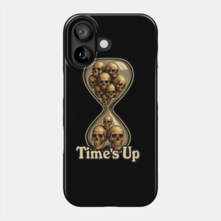 Time's Up Skull Hourglass Phone Case