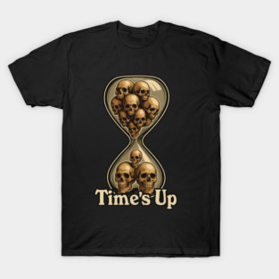 Time's Up Skull Hourglass T-Shirt