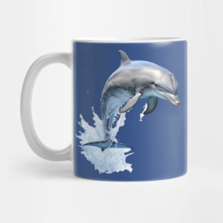 Watercolor Dolphin Splash – Ocean Lover Gift Mug