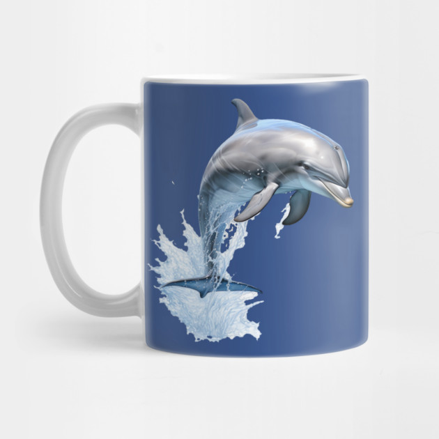 Watercolor Dolphin Splash – Ocean Lover Gift by Kathy Hawke