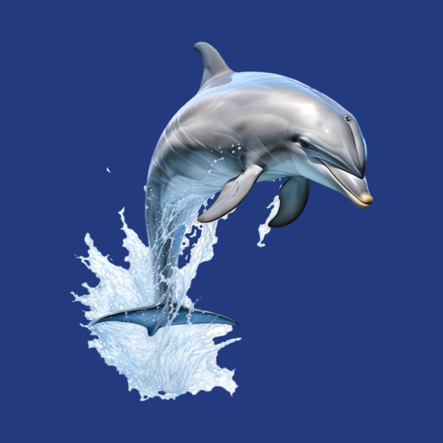 Watercolor Dolphin Splash – Ocean Lover Gift by Kathy Hawke