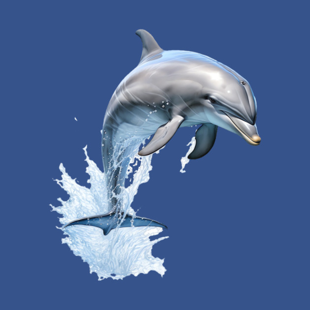 Watercolor Dolphin Splash – Ocean Lover Gift by Kathy Hawke