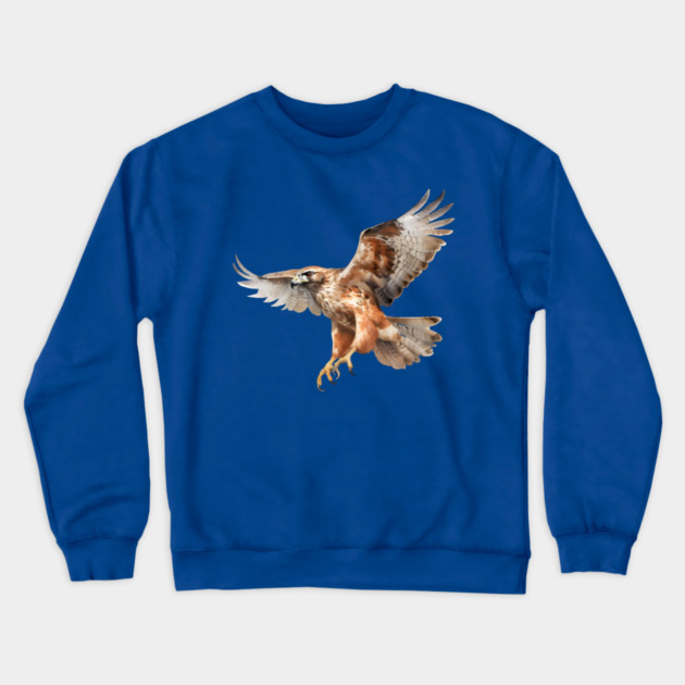 Watercolor Red Tail Hawk – Birdwatcher Nature Crewneck Sweatshirt by Kathy Hawke