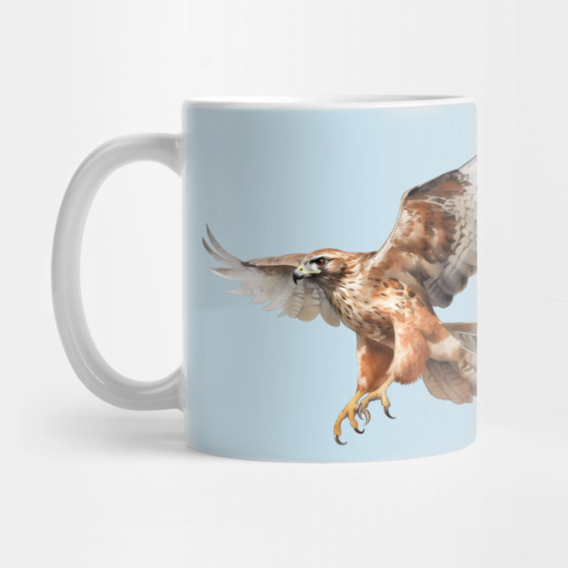 Watercolor Red Tail Hawk – Birdwatcher Nature by Kathy Hawke