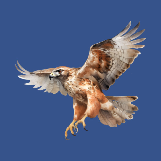 Watercolor Red Tail Hawk – Birdwatcher Nature by Kathy Hawke