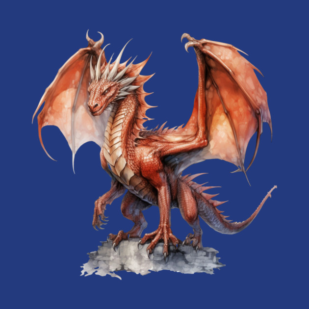 Red Dragon – Fantasy Fire-Breathing Beast Art by Kathy Hawke