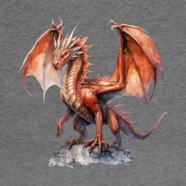 Red Dragon – Fantasy Fire-Breathing Beast Art by Kathy Hawke