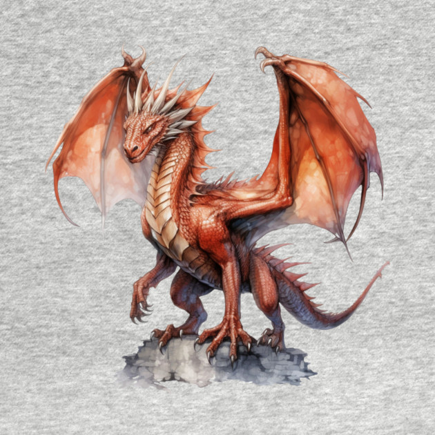 Red Dragon – Fantasy Fire-Breathing Beast Art by Kathy Hawke