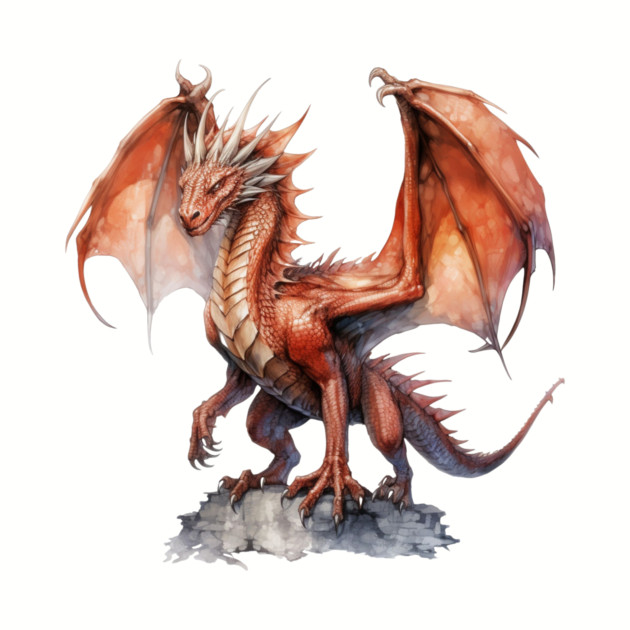 Red Dragon – Fantasy Fire-Breathing Beast Art by Kathy Hawke