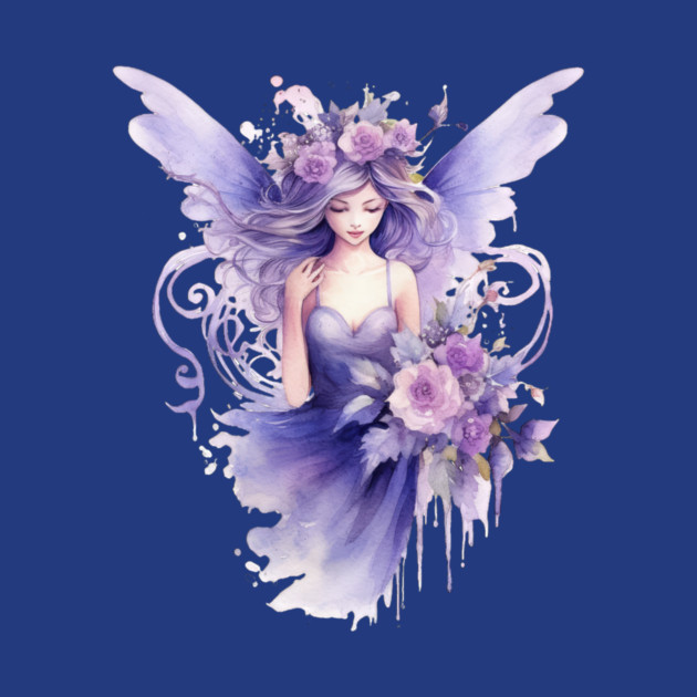 Purple Fairy – Magical Fantasy Flower Art by Kathy Hawke