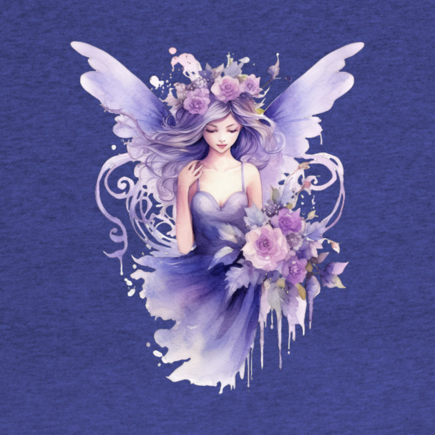 Purple Fairy – Magical Fantasy Flower Art by Kathy Hawke