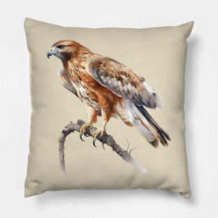 Majestic Hawk – Realistic Bird of Prey Design Pillow
