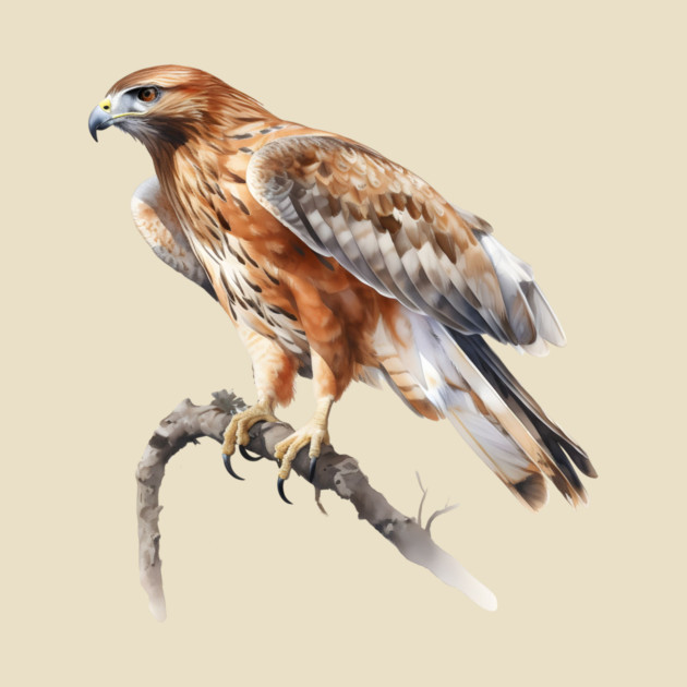 Majestic Hawk – Realistic Bird of Prey Design by Kathy Hawke
