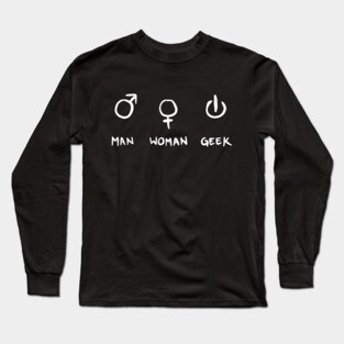 Symbols For Man, Woman & Geek Long Sleeve T-Shirt