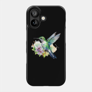 Hummingbird Flower – Colorful Nature Art Phone Case