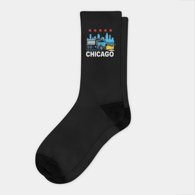 Chicago-Salt-Trucks-Winter-Ops-Crew-Graphic Socks by ArtistTee ⭐⭐⭐⭐⭐