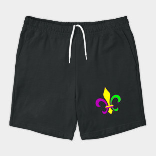 Mardi Gras Fleur-de-Lis – Carnival Parade Symbol, Purple Gold Green Design Shorts