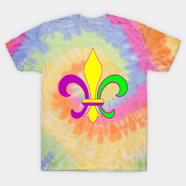 Mardi Gras Fleur-de-Lis – Carnival Parade Symbol, Purple Gold Green Design T-Shirt by DonWillisJrArt