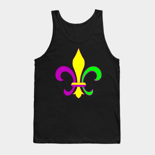 Mardi Gras Fleur-de-Lis – Carnival Parade Symbol, Purple Gold Green Design Tank Top by DonWillisJrArt