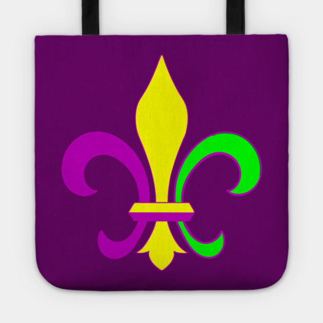 Mardi Gras Fleur-de-Lis – Carnival Parade Symbol, Purple Gold Green Design Tote by DonWillisJrArt