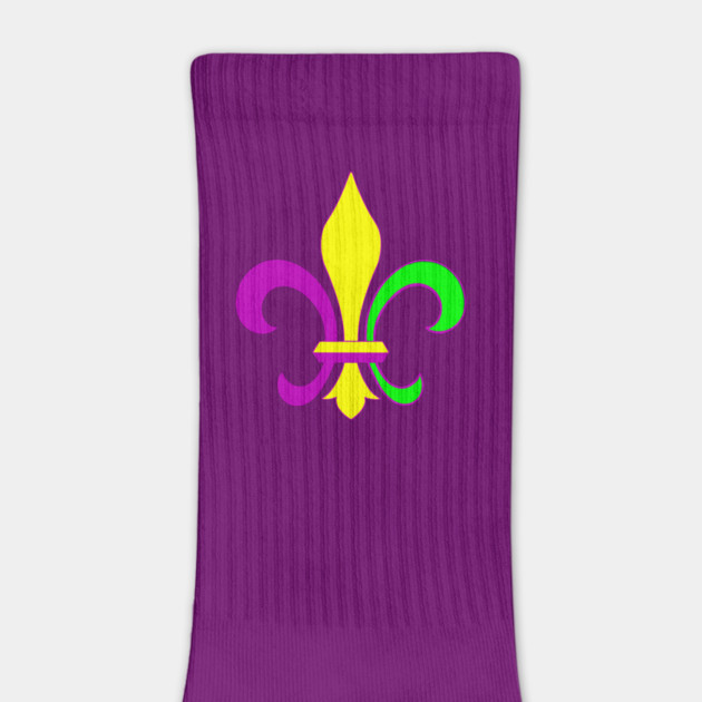 Mardi Gras Fleur-de-Lis – Carnival Parade Symbol, Purple Gold Green Design by DonWillisJrArt