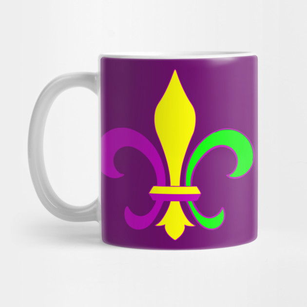 Mardi Gras Fleur-de-Lis – Carnival Parade Symbol, Purple Gold Green Design by DonWillisJrArt