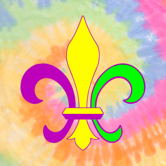 Mardi Gras Fleur-de-Lis – Carnival Parade Symbol, Purple Gold Green Design by DonWillisJrArt