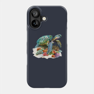 Sea Turtle – Colorful Coral Reef Ocean Design Phone Case
